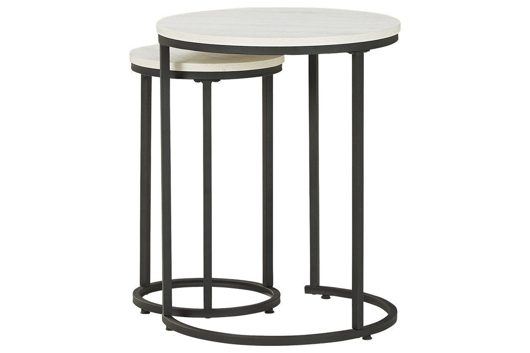 Briarsboro White/Black Accent Table (Set of 2) - A4000225 - Gate Furniture