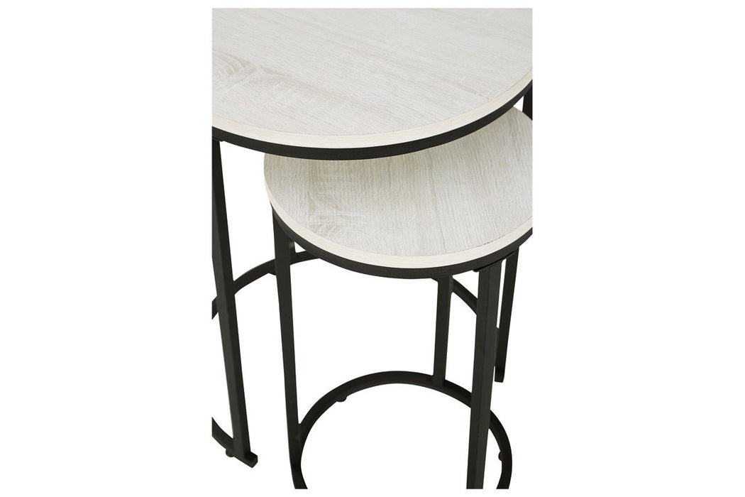 Briarsboro White/Black Accent Table (Set of 2) - A4000225 - Gate Furniture