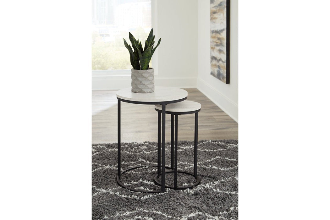 Briarsboro White/Black Accent Table (Set of 2) - A4000225 - Gate Furniture