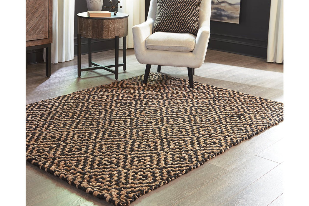 Broox Natural/Black 5' x 7' Rug - R404312 - Gate Furniture