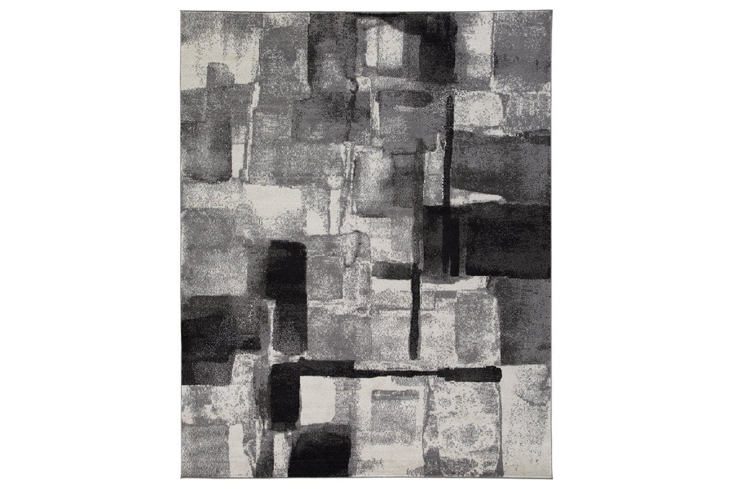 Brycebourne Black/Cream/Gray Medium Rug - R404982 - Gate Furniture