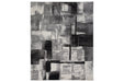 Brycebourne Black/Cream/Gray Medium Rug - R404982 - Gate Furniture