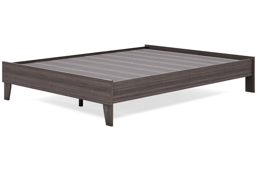 Brymont Dark Gray Queen Platform Bed - EB1011-113 - Gate Furniture