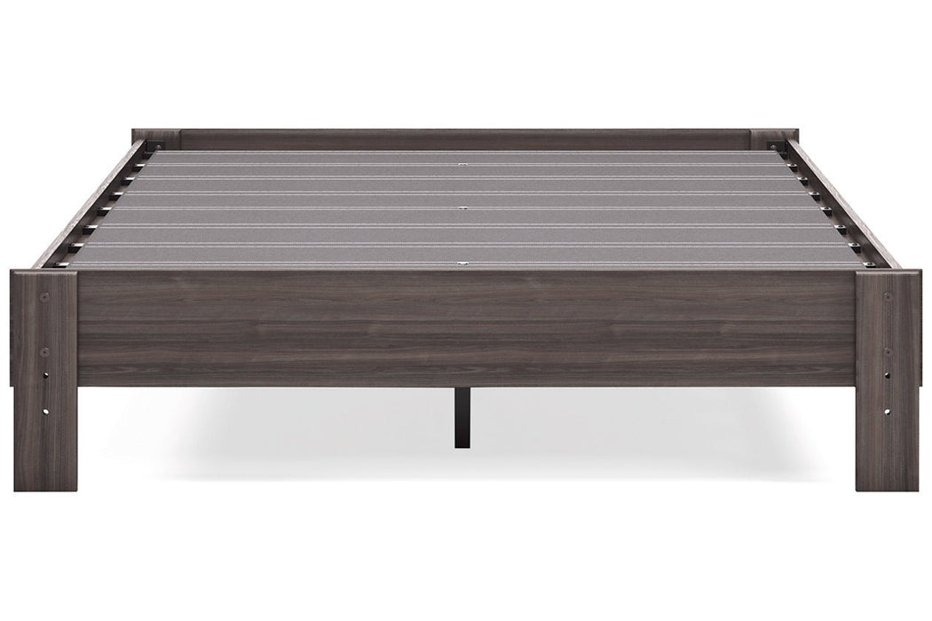 Brymont Dark Gray Queen Platform Bed - EB1011-113 - Gate Furniture