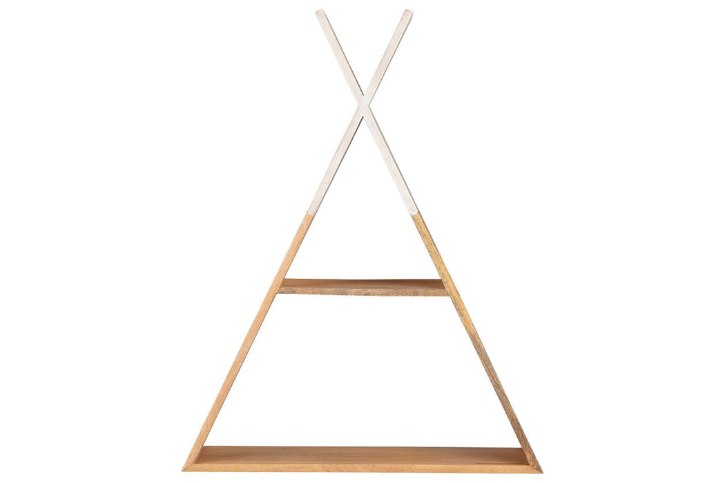 Cadel White/Natural Wall Shelf - A8010201 - Gate Furniture
