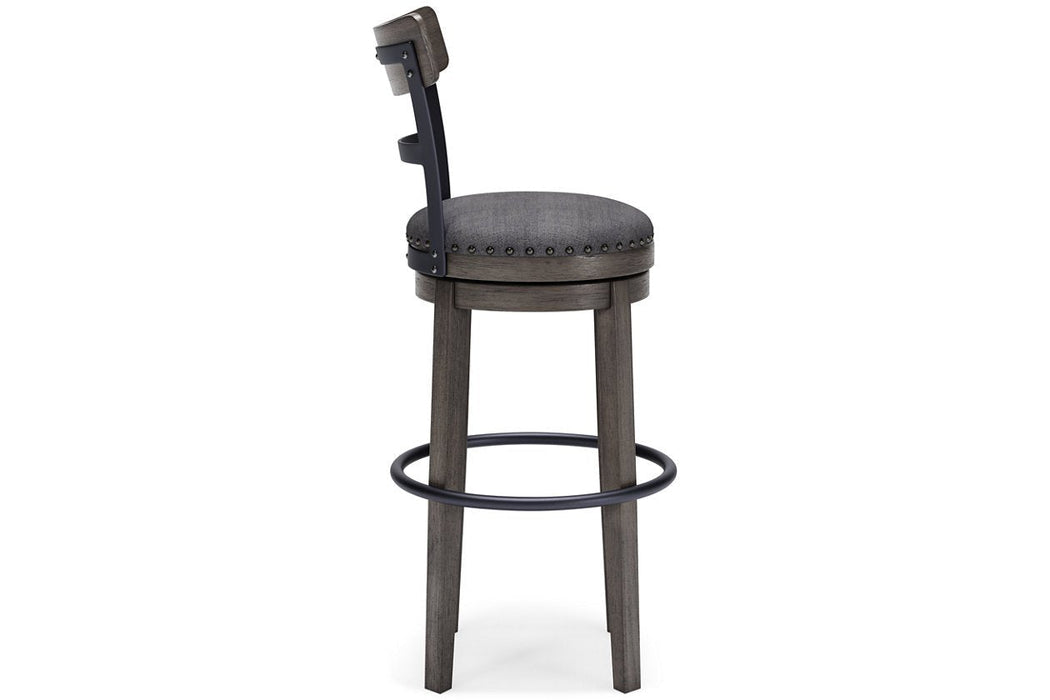 Caitbrook Gray Bar Height Bar Stool - D388-230 - Gate Furniture
