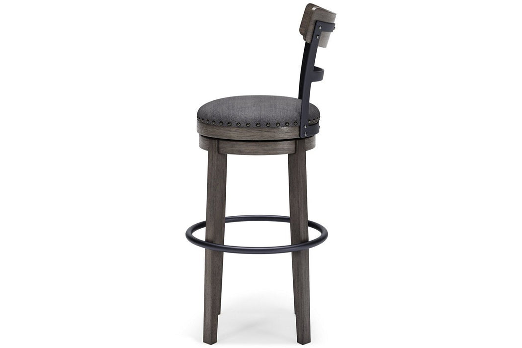 Caitbrook Gray Bar Height Bar Stool - D388-230 - Gate Furniture
