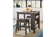 Caitbrook Gray Counter Height Dining Table and Bar Stools (Set of 3) - D388-113 - Gate Furniture