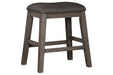 Caitbrook Gray Counter Height Upholstered Bar Stool (Set of 2) - D388-024 - Gate Furniture