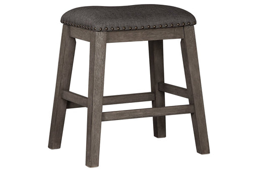 Caitbrook Gray Counter Height Upholstered Bar Stool (Set of 2) - D388-024 - Gate Furniture