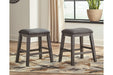 Caitbrook Gray Counter Height Upholstered Bar Stool (Set of 2) - D388-024 - Gate Furniture