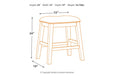 Caitbrook Gray Counter Height Upholstered Bar Stool (Set of 2) - D388-024 - Gate Furniture