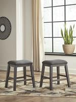 Caitbrook Gray Counter Height Upholstered Bar Stool (Set of 2) - D388-024 - Gate Furniture