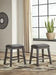 Caitbrook Gray Counter Height Upholstered Bar Stool (Set of 2) - D388-024 - Gate Furniture