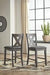 Caitbrook Gray Counter Height Upholstered Bar Stool (Set of 2) - D388-124 - Gate Furniture