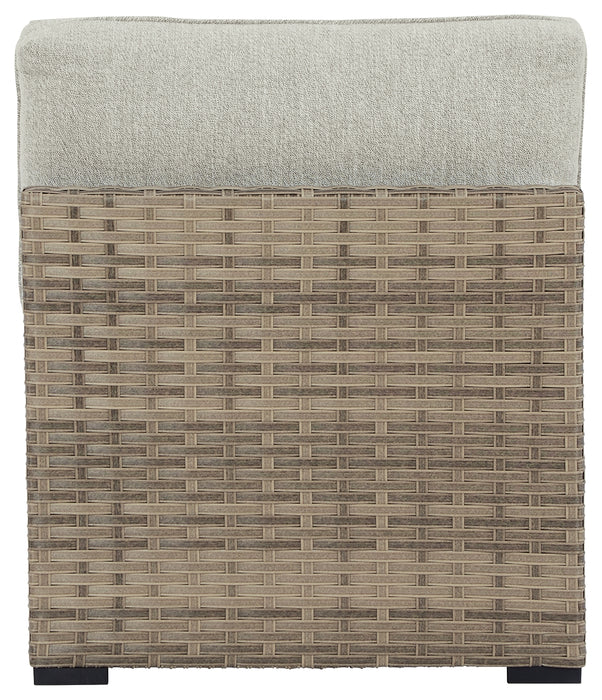 Calworth Outdoor Armless Chair with Cushion (Set of 2) - P458-846 - In Stock Furniture