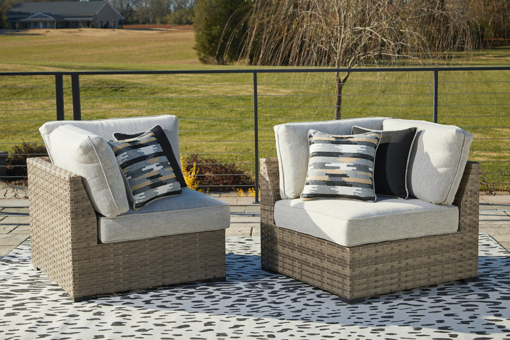 Calworth Outdoor Corner with Cushion (Set of 2) - P458-877 - In Stock Furniture