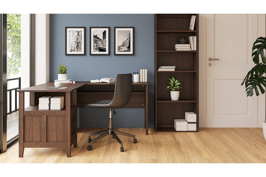 Camiburg Warm Brown 58" Home Office Desk - H283-34 - Gate Furniture