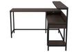Camiburg Warm Brown Home Office L-Desk with Storage - H283-24 - Gate Furniture