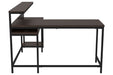 Camiburg Warm Brown Home Office L-Desk with Storage - H283-24 - Gate Furniture