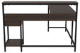 Camiburg Warm Brown Home Office L-Desk with Storage - H283-24 - Gate Furniture