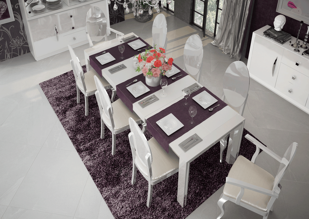 Carmen White Dining Room Set - Gate Furniture
