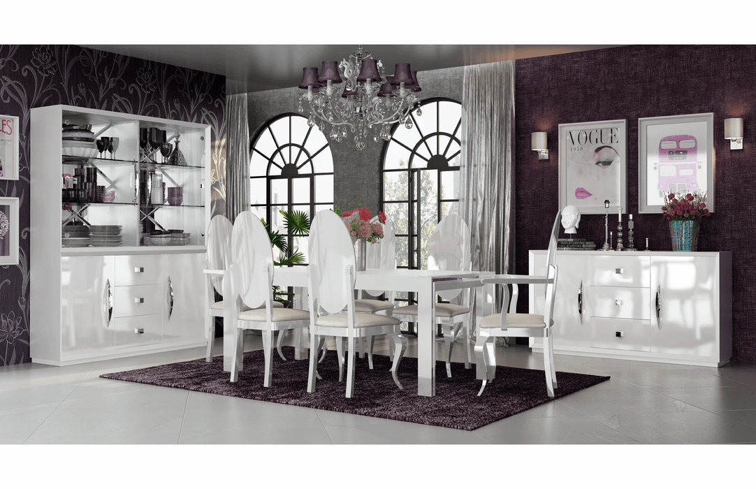 Carmen White Dining Room Set - Gate Furniture