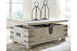 Carynhurst White Wash Gray Coffee Table with Lift Top - T757-9 - Gate Furniture