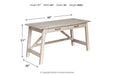 Carynhurst Whitewash 60" Home Office Desk - H755-44 - Gate Furniture
