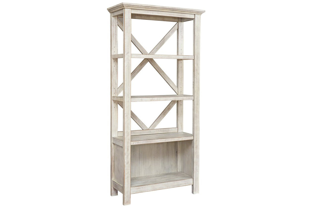 Carynhurst Whitewash 75" Bookcase - H755-17 - Gate Furniture