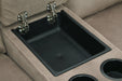 Cavalcade Slate Power Reclining Loveseat with Console - 7760196 - Gate Furniture