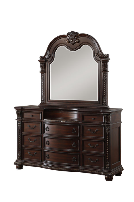 Cavalier Brown Sleigh Bedroom Set - Gate Furniture