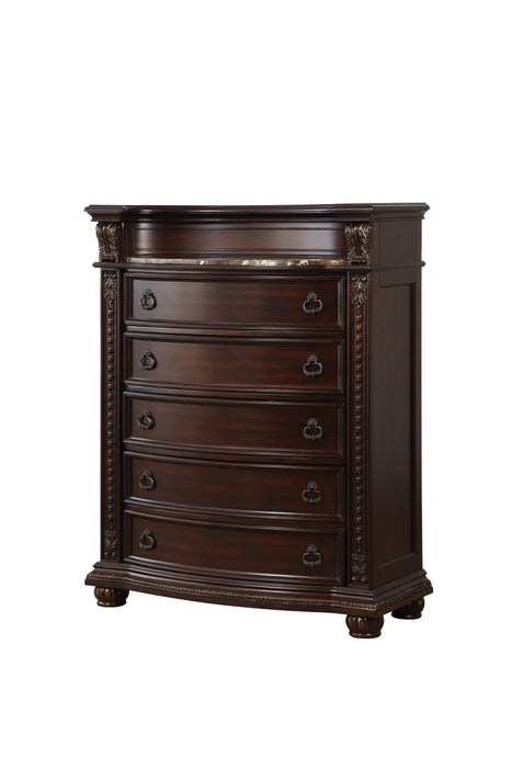 Cavalier Brown Sleigh Bedroom Set - Gate Furniture