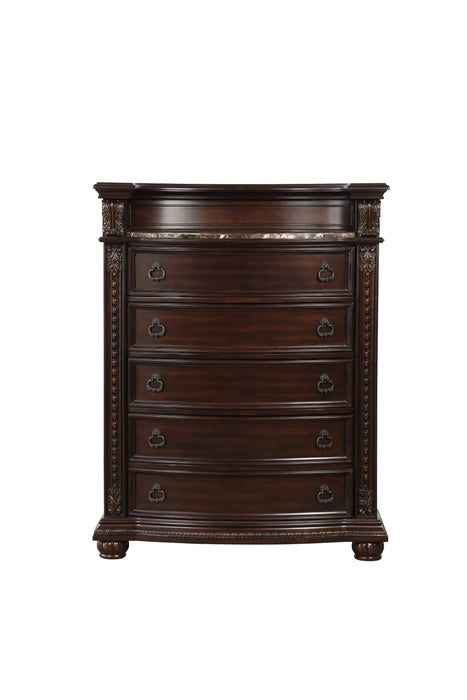 Cavalier Brown Sleigh Bedroom Set - Gate Furniture
