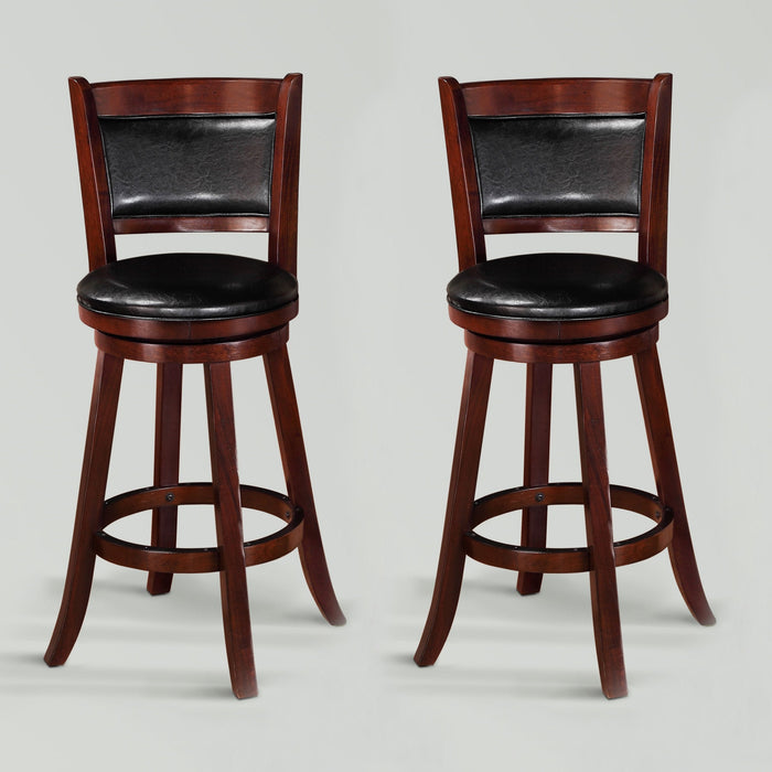 Cecil 29" Cherry Swivel Bar Stool, Set of 2 - 2998C-29 - Gate Furniture