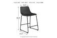 Centiar Black Counter Height Bar Stool - D372-624 - Gate Furniture