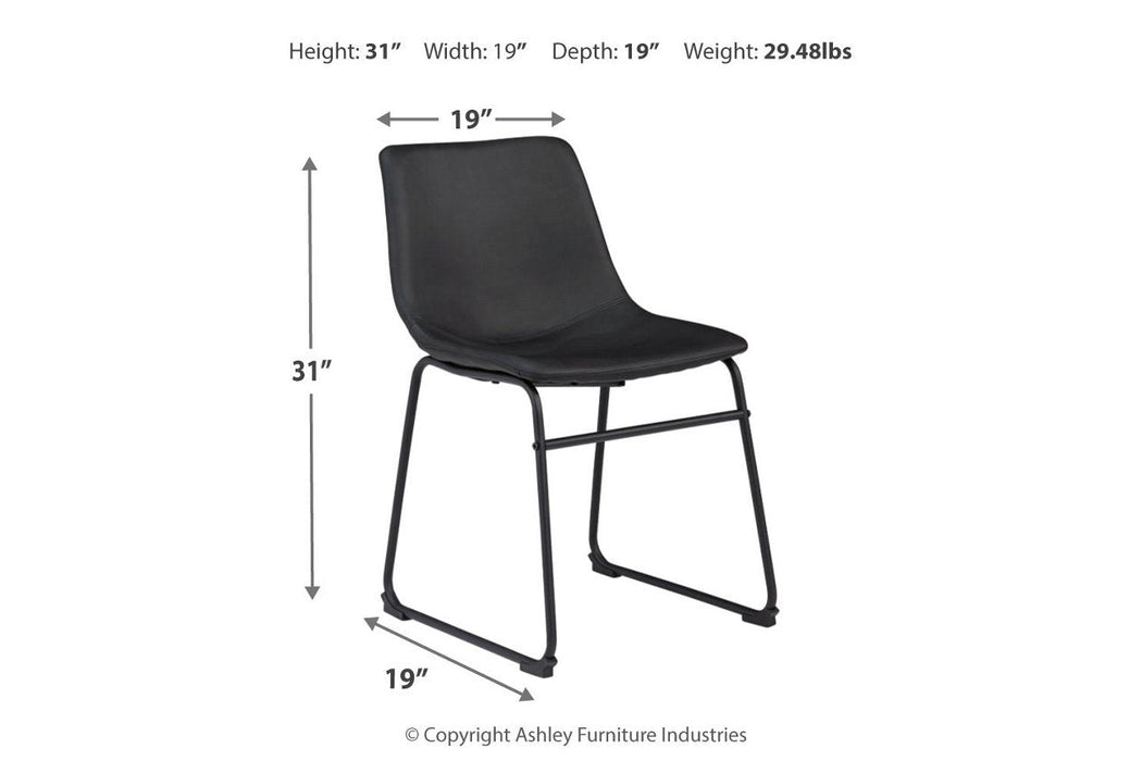 Centiar Black Dining Chair (Set of 2) - D372-06 - Gate Furniture