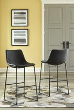 Centiar Black Pub Height Bar Stool - D372-630 - Gate Furniture