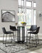 Centiar Black-White Counter Height Set - Gate Furniture