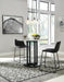 Centiar Black-White Counter Height Set - Gate Furniture