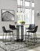 Centiar Black-White Counter Height Set - Gate Furniture