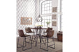 Centiar Brown Counter Height Bar Stool (Set of 2) - D372-124 - Gate Furniture