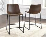 Centiar Brown Counter Height Bar Stool (Set of 2) - D372-124 - Gate Furniture