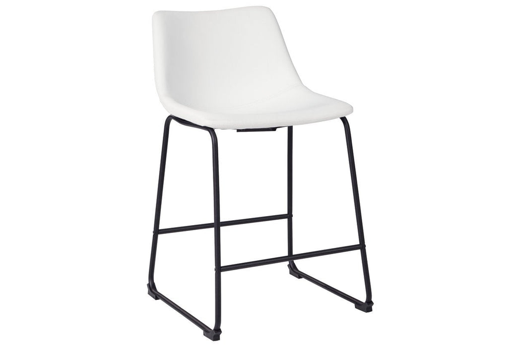 Centiar White Counter Height Bar Stool - D372-724 - Gate Furniture