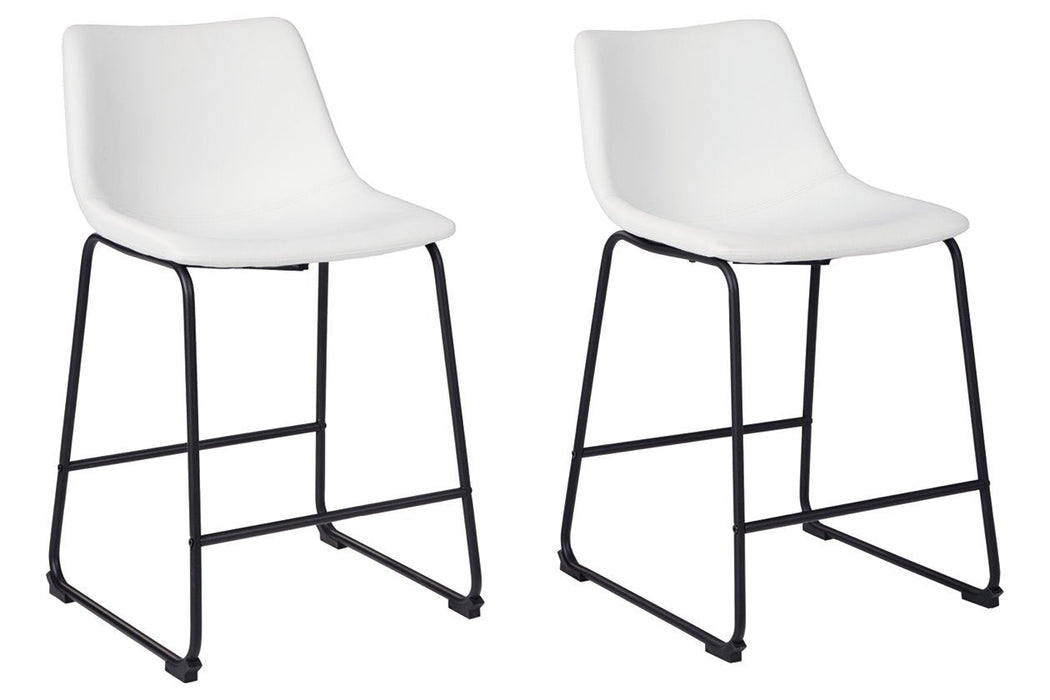 Centiar White Counter Height Bar Stool - D372-724 - Gate Furniture