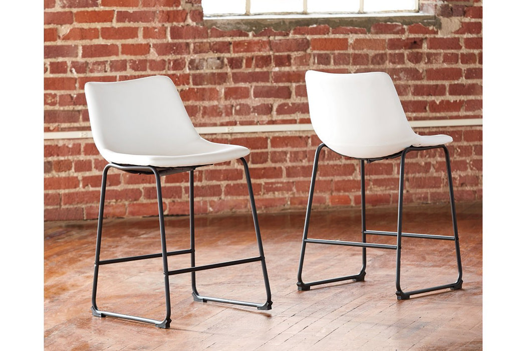 Centiar White Counter Height Bar Stool - D372-724 - Gate Furniture