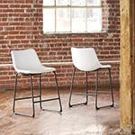 Centiar White Counter Height Bar Stool - D372-724 - Gate Furniture