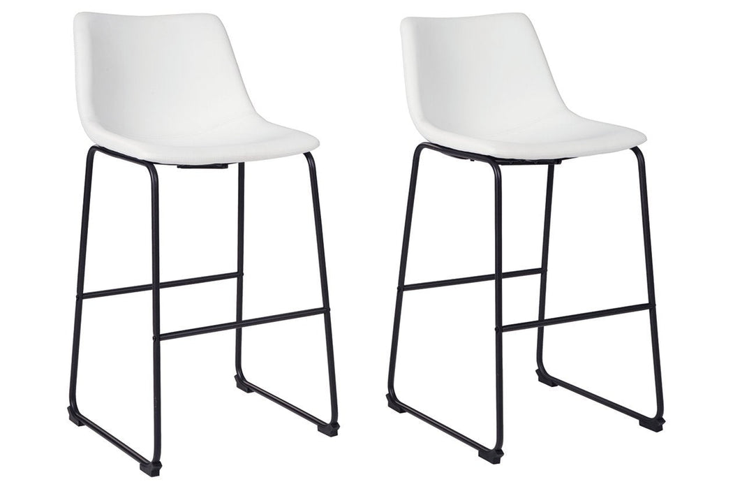 Centiar White Pub Height Bar Stool - D372-730 - Gate Furniture