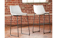 Centiar White Pub Height Bar Stool - D372-730 - Gate Furniture
