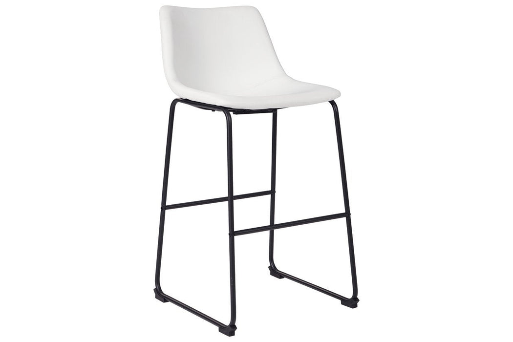 Centiar White Pub Height Bar Stool - D372-730 - Gate Furniture